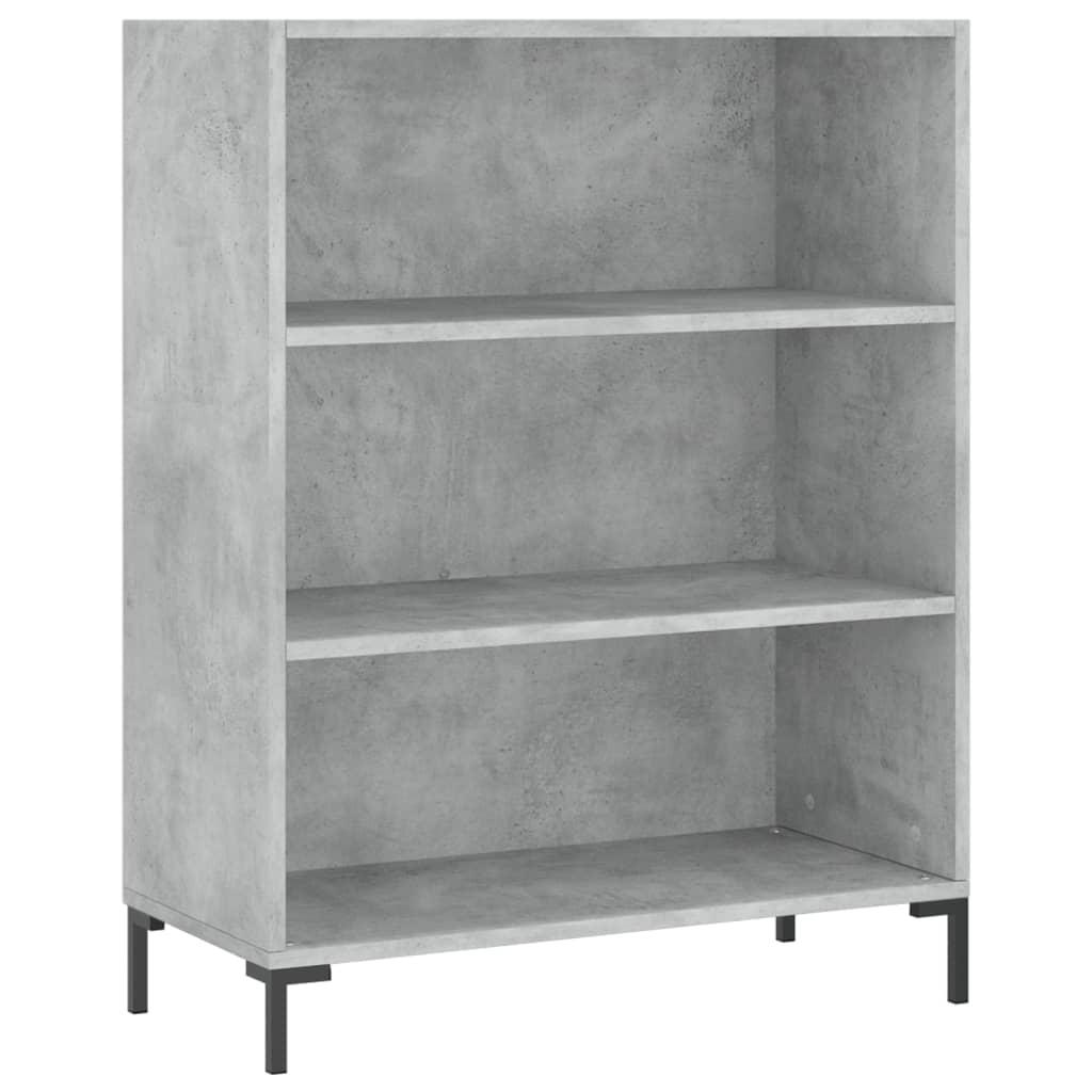 Highboard 69.5x34x180 cm Engineered Wood 3 Shelves Concrete grey