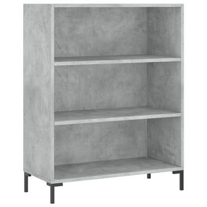 Highboard 69.5x34x180 cm Engineered Wood 3 Shelves Concrete grey