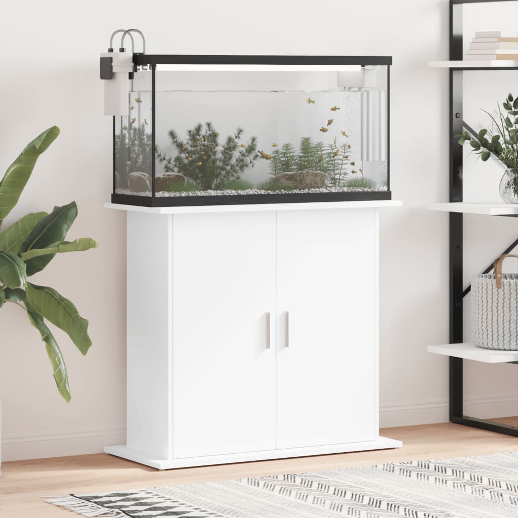 Aquarium Stand 81x36x73 cm Engineered Wood White