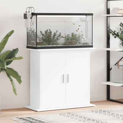 Aquarium Stand 81x36x73 cm Engineered Wood White