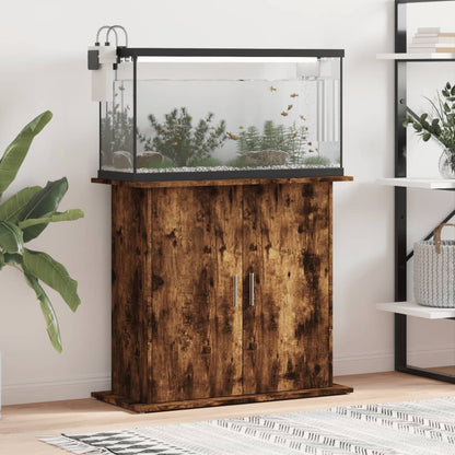 Aquarium Stand 81x36x73 cm Engineered Wood Smoked oak