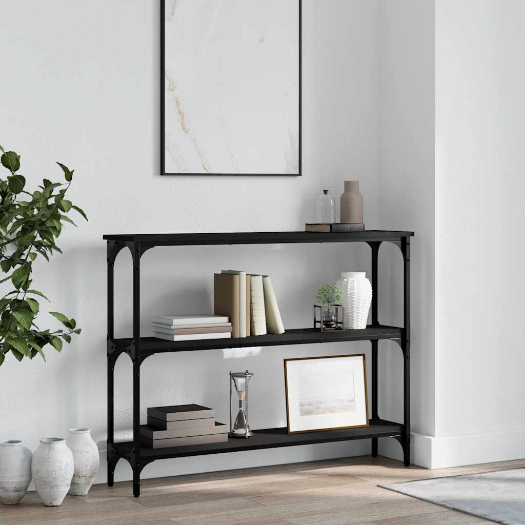 Console Table 75x22,5x75 cm Engineered Wood Black