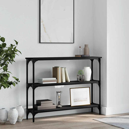 Console Table 75x22,5x75 cm Engineered Wood Black