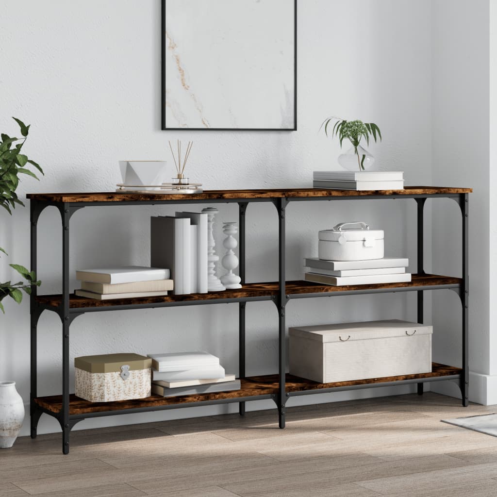 Console Table 100x29x75 cm Engineered Wood Smoked oak 150 cm