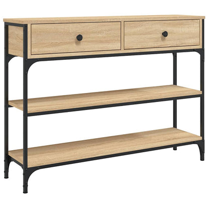 Console Table 100x25x75 cm Engineered Wood Sonoma oak 100 cm