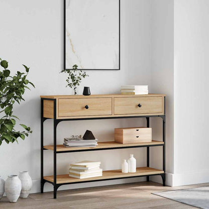 Console Table 100x25x75 cm Engineered Wood Sonoma oak 100 cm