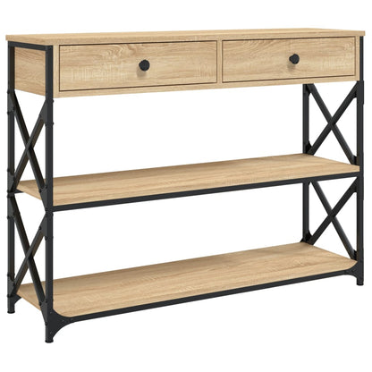 Console Table 75x28x75 cm Engineered Wood Sonoma oak 100 cm