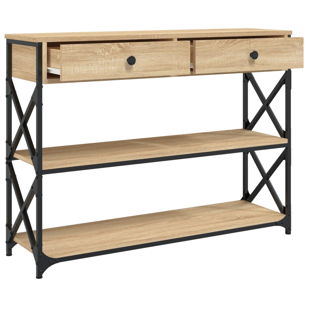 Console Table 75x28x75 cm Engineered Wood Sonoma oak 100 cm