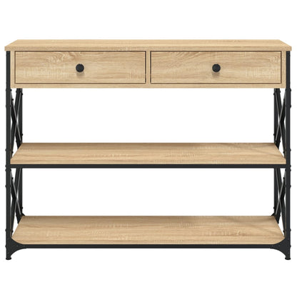 Console Table 75x28x75 cm Engineered Wood Sonoma oak 100 cm
