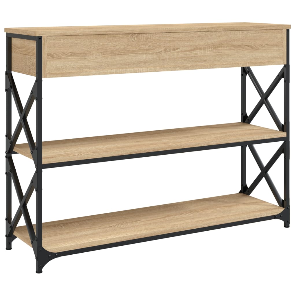 Console Table 75x28x75 cm Engineered Wood Sonoma oak 100 cm