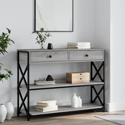 Console Table 75x28x75 cm Engineered Wood Grey sonoma 100 cm