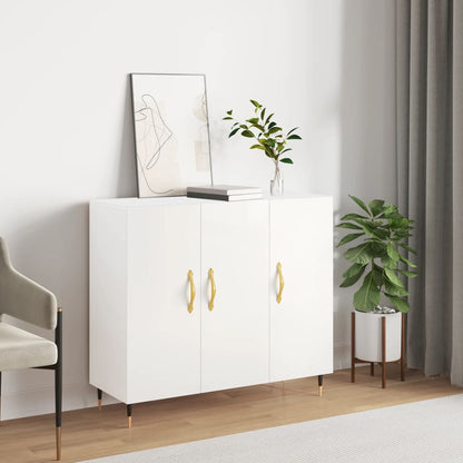 Sideboard 90x34x80 cm Engineered Wood White