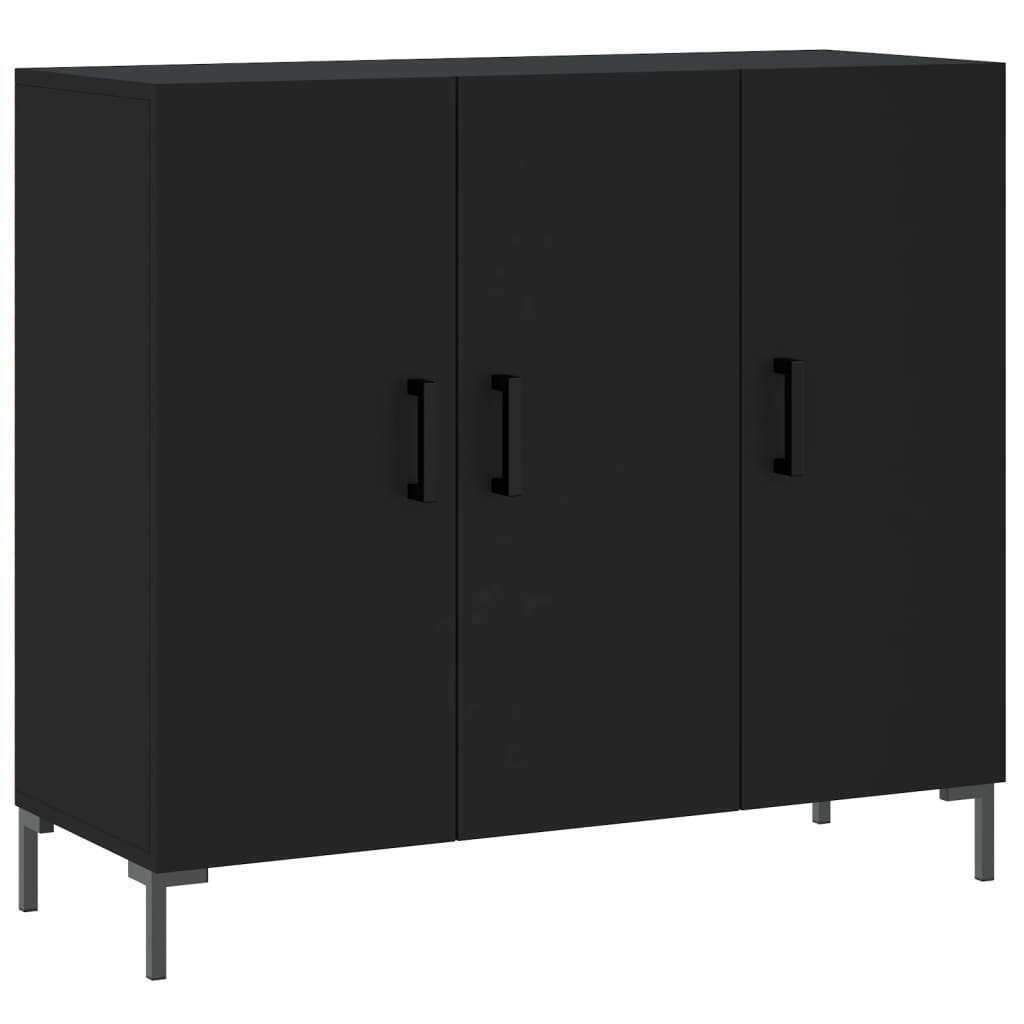 vidaXL Sideboard Black 90x34x80 cm Engineered Wood