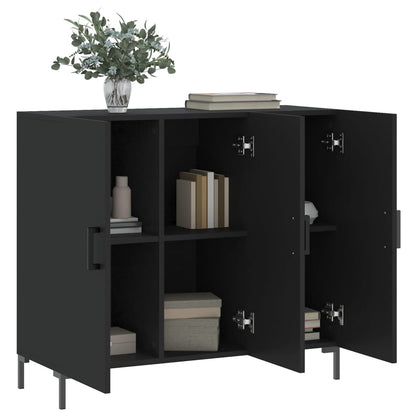 vidaXL Sideboard Black 90x34x80 cm Engineered Wood