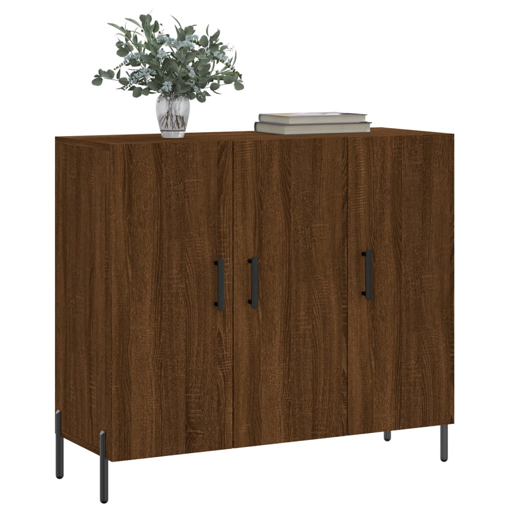 vidaXL Sideboard Brown Oak 90x34x80 cm Engineered Wood