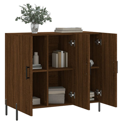 vidaXL Sideboard Brown Oak 90x34x80 cm Engineered Wood