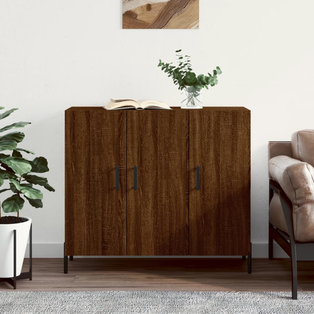 vidaXL Sideboard Brown Oak 90x34x80 cm Engineered Wood