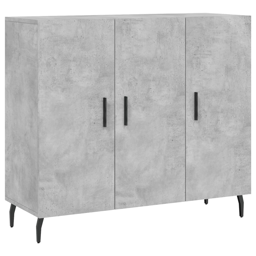 vidaXL Sideboard Concrete Grey 90x34x80 cm Engineered Wood