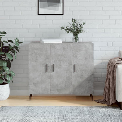 vidaXL Sideboard Concrete Grey 90x34x80 cm Engineered Wood