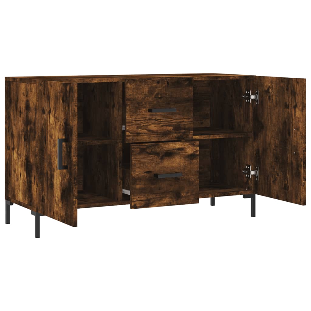 vidaXL Sideboard Smoked Oak 100x36x60 cm Engineered Wood