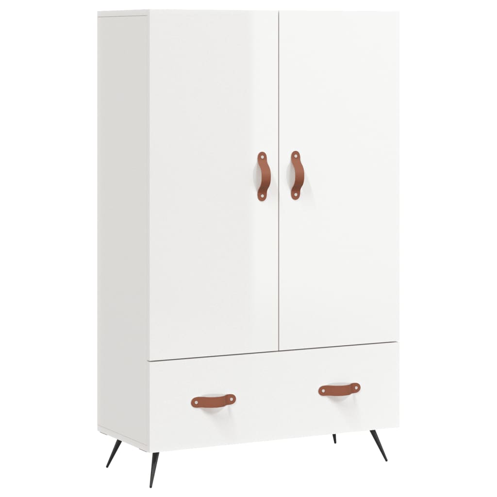 vidaXL Highboard High Gloss White 69.5x31x115 cm Engineered Wood