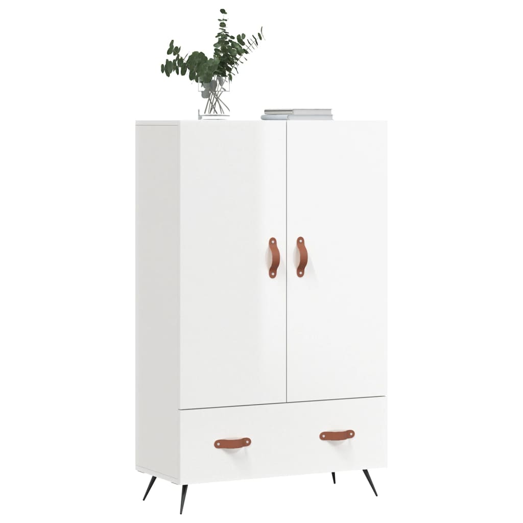 vidaXL Highboard High Gloss White 69.5x31x115 cm Engineered Wood