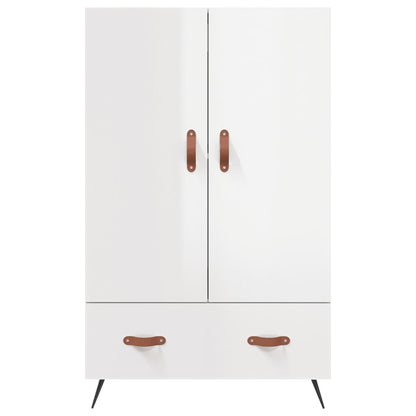 vidaXL Highboard High Gloss White 69.5x31x115 cm Engineered Wood