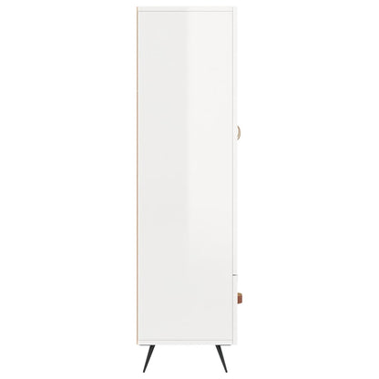 vidaXL Highboard High Gloss White 69.5x31x115 cm Engineered Wood