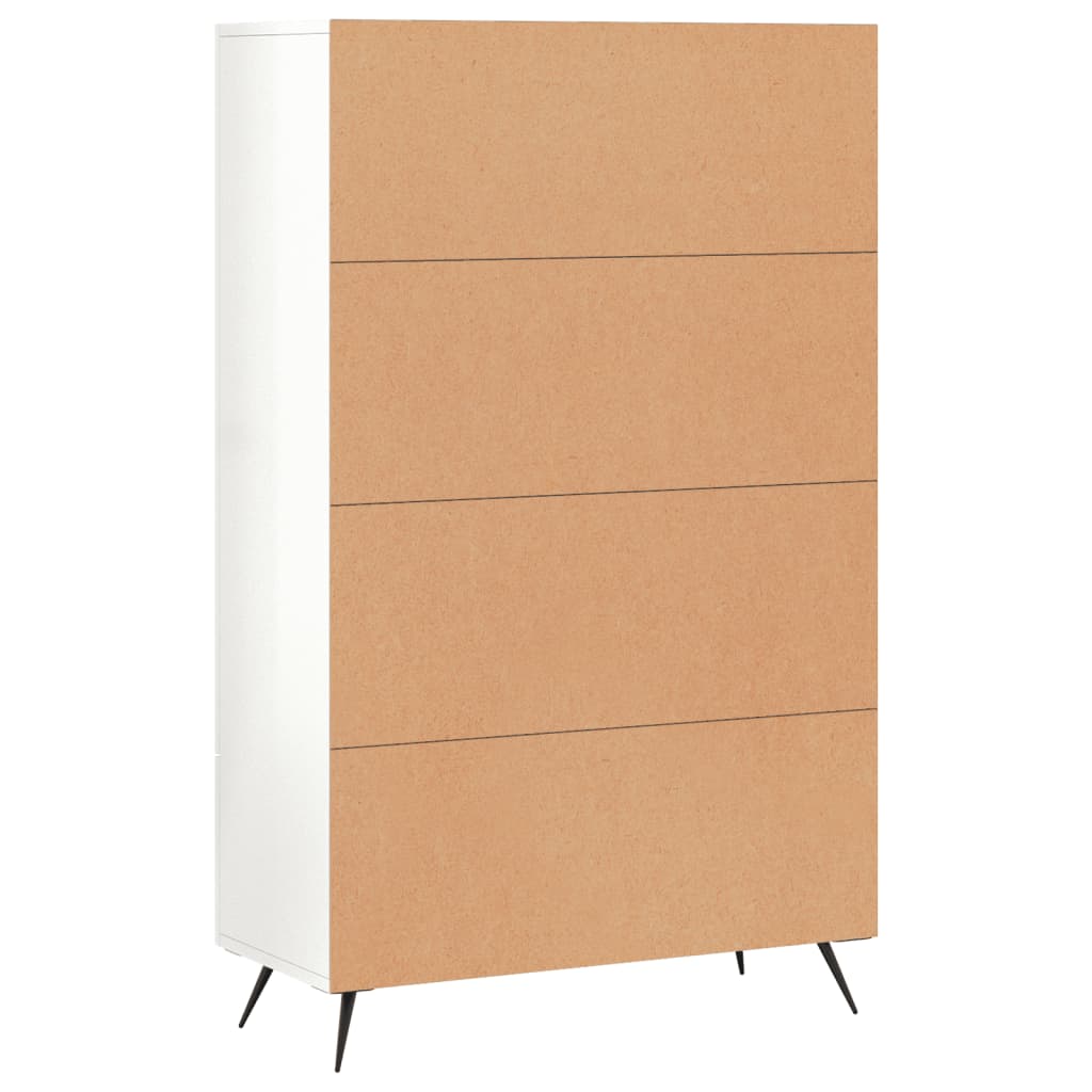 vidaXL Highboard High Gloss White 69.5x31x115 cm Engineered Wood