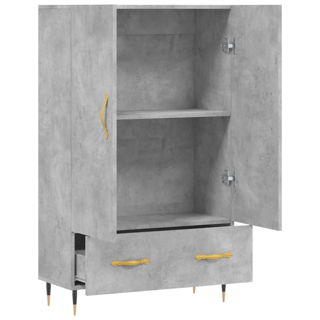 Highboard 69,5x31x115 cm Engineered Wood Concrete grey
