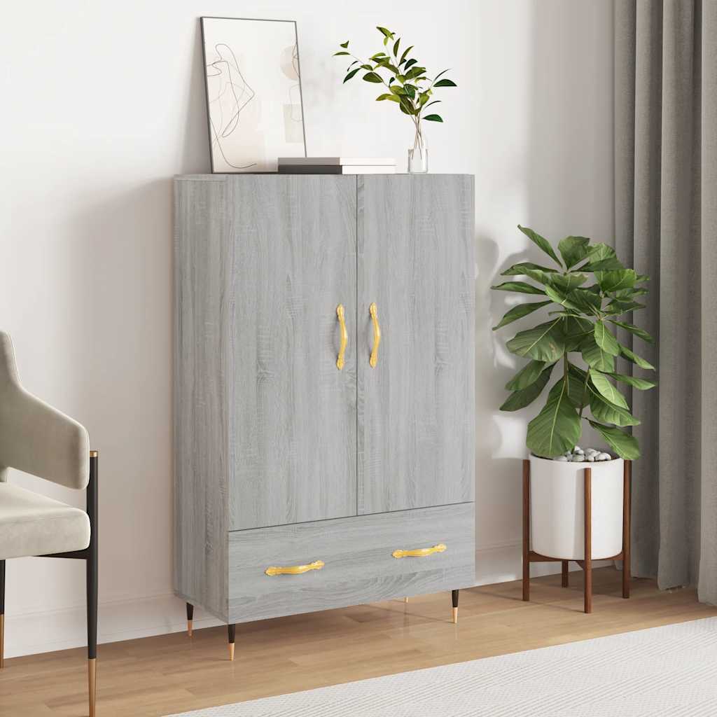 Highboard 69,5x31x115 cm Engineered Wood Grey sonoma