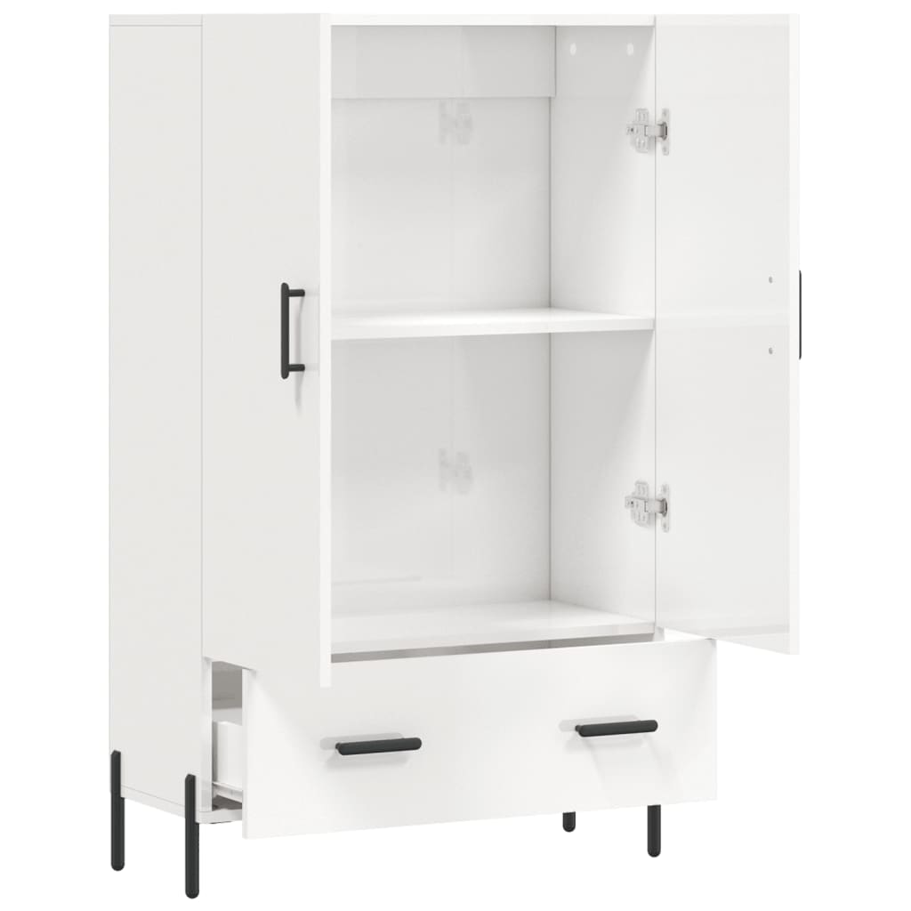Highboard 69,5x31x115 cm Engineered Wood High gloss white