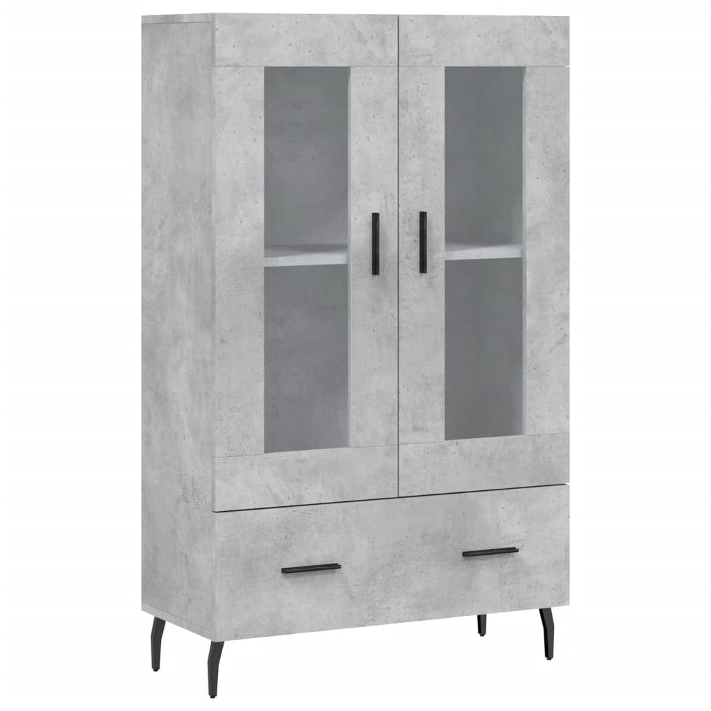 vidaXL Highboard Concrete Grey 69.5x31x115 cm Engineered Wood