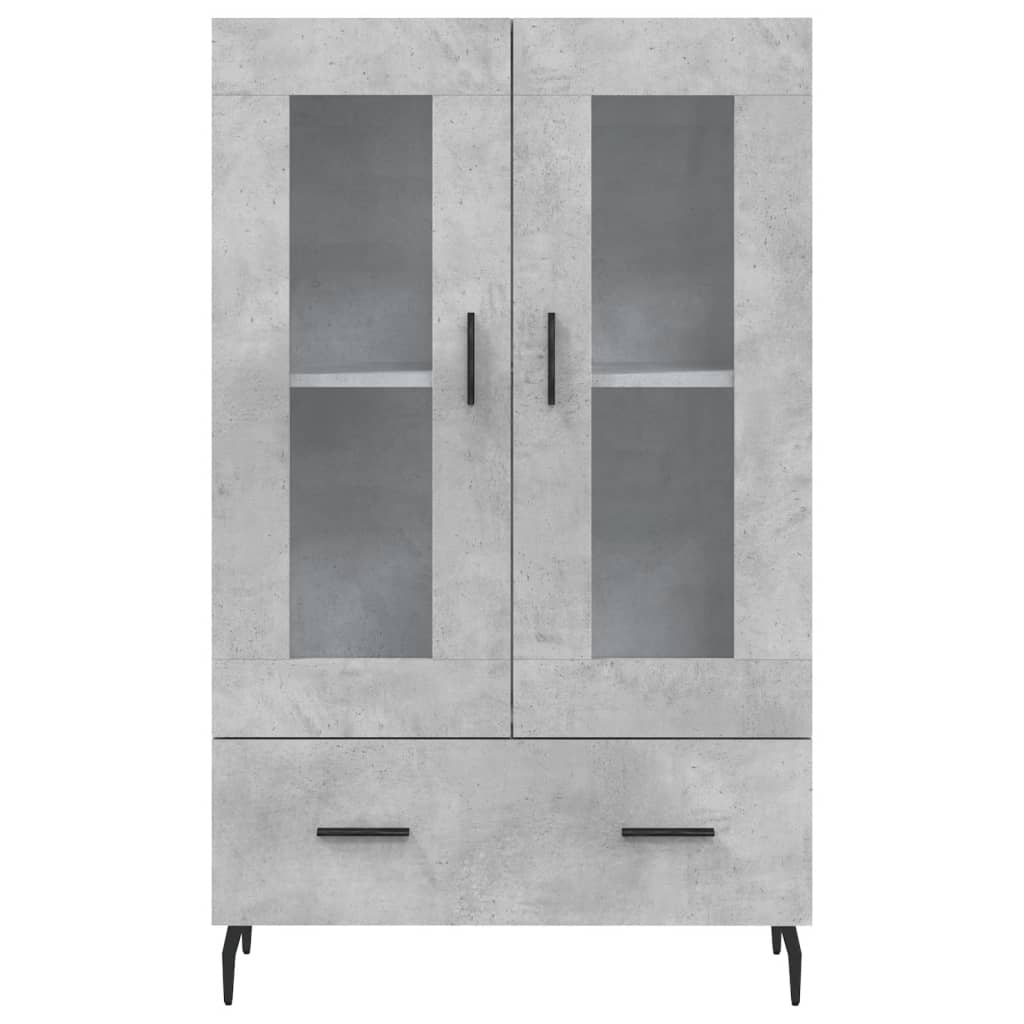 vidaXL Highboard Concrete Grey 69.5x31x115 cm Engineered Wood