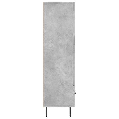 vidaXL Highboard Concrete Grey 69.5x31x115 cm Engineered Wood