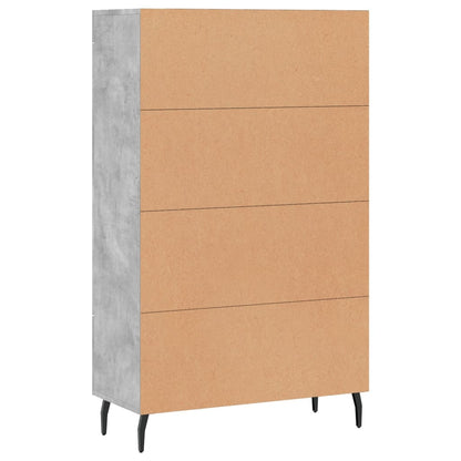 vidaXL Highboard Concrete Grey 69.5x31x115 cm Engineered Wood