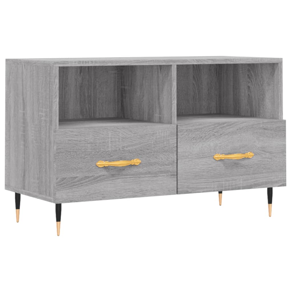 vidaXL TV Cabinet Grey Sonoma 80x36x50 cm Engineered Wood