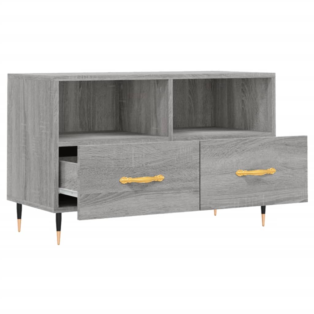 vidaXL TV Cabinet Grey Sonoma 80x36x50 cm Engineered Wood