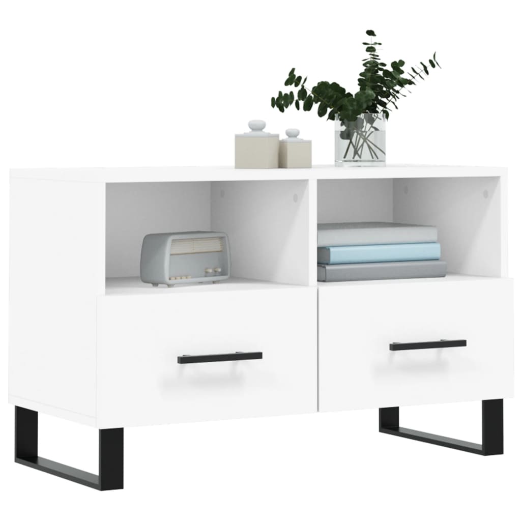 vidaXL TV Cabinet White 80x36x50 cm Engineered Wood