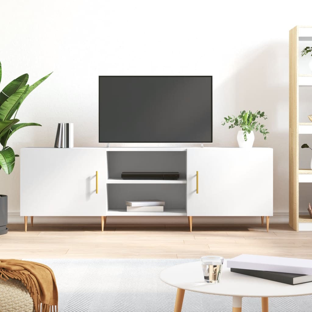 TV Cabinet 150x30x50 cm Engineered Wood White