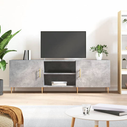 TV Cabinet 150x30x50 cm Engineered Wood Concrete grey