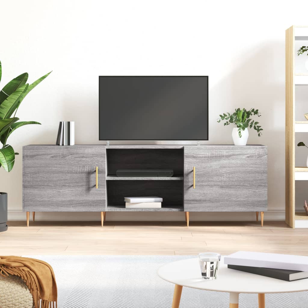 TV Cabinet 150x30x50 cm Engineered Wood Grey sonoma