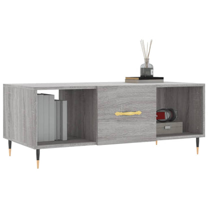 vidaXL Coffee Table Grey Sonoma 102x50x40 cm Engineered Wood