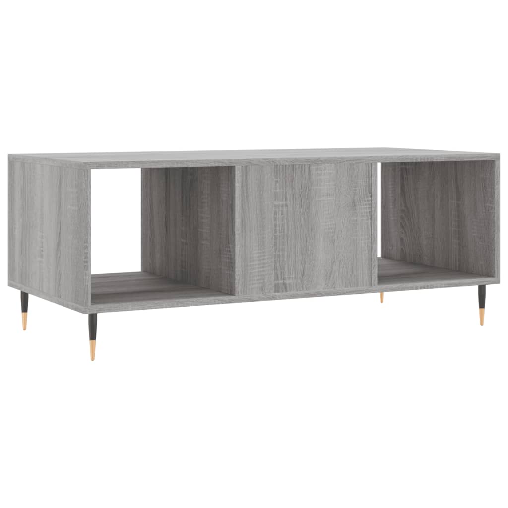 vidaXL Coffee Table Grey Sonoma 102x50x40 cm Engineered Wood