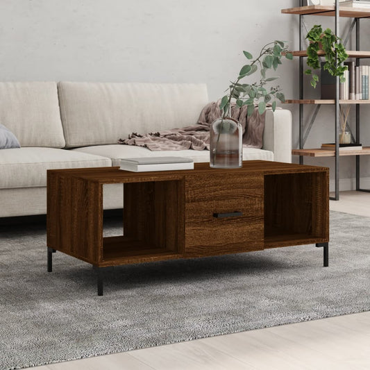 vidaXL Coffee Table Brown Oak 102x50x40 cm Engineered Wood