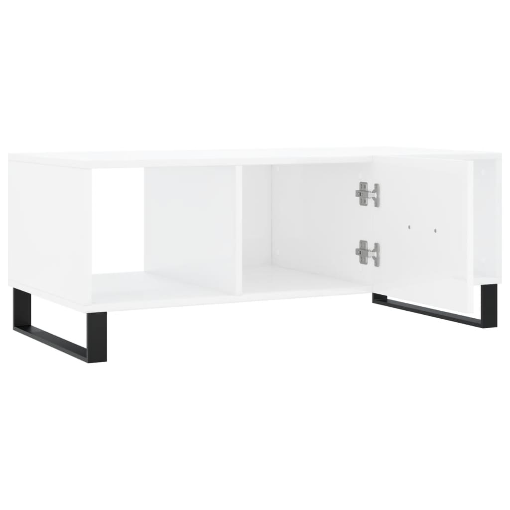 vidaXL Coffee Table High Gloss White 102x50x40 cm Engineered Wood