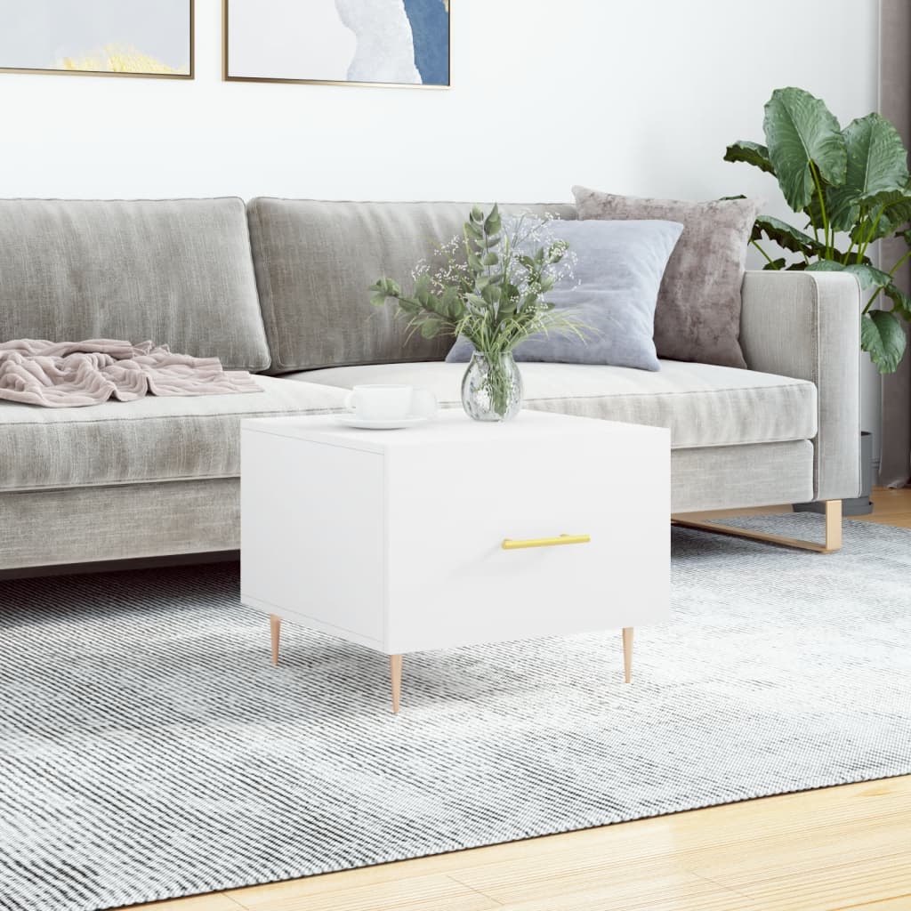 vidaXL Coffee Table White 50x50x40 cm Engineered Wood