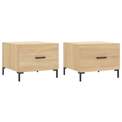 vidaXL Coffee Tables 2 pcs Sonoma Oak 50x50x40 cm Engineered Wood