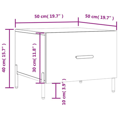 vidaXL Coffee Table Concrete Grey 50x50x40 cm Engineered Wood