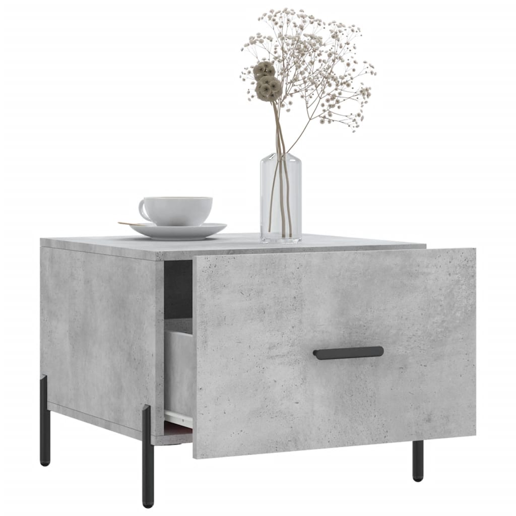 vidaXL Coffee Table Concrete Grey 50x50x40 cm Engineered Wood